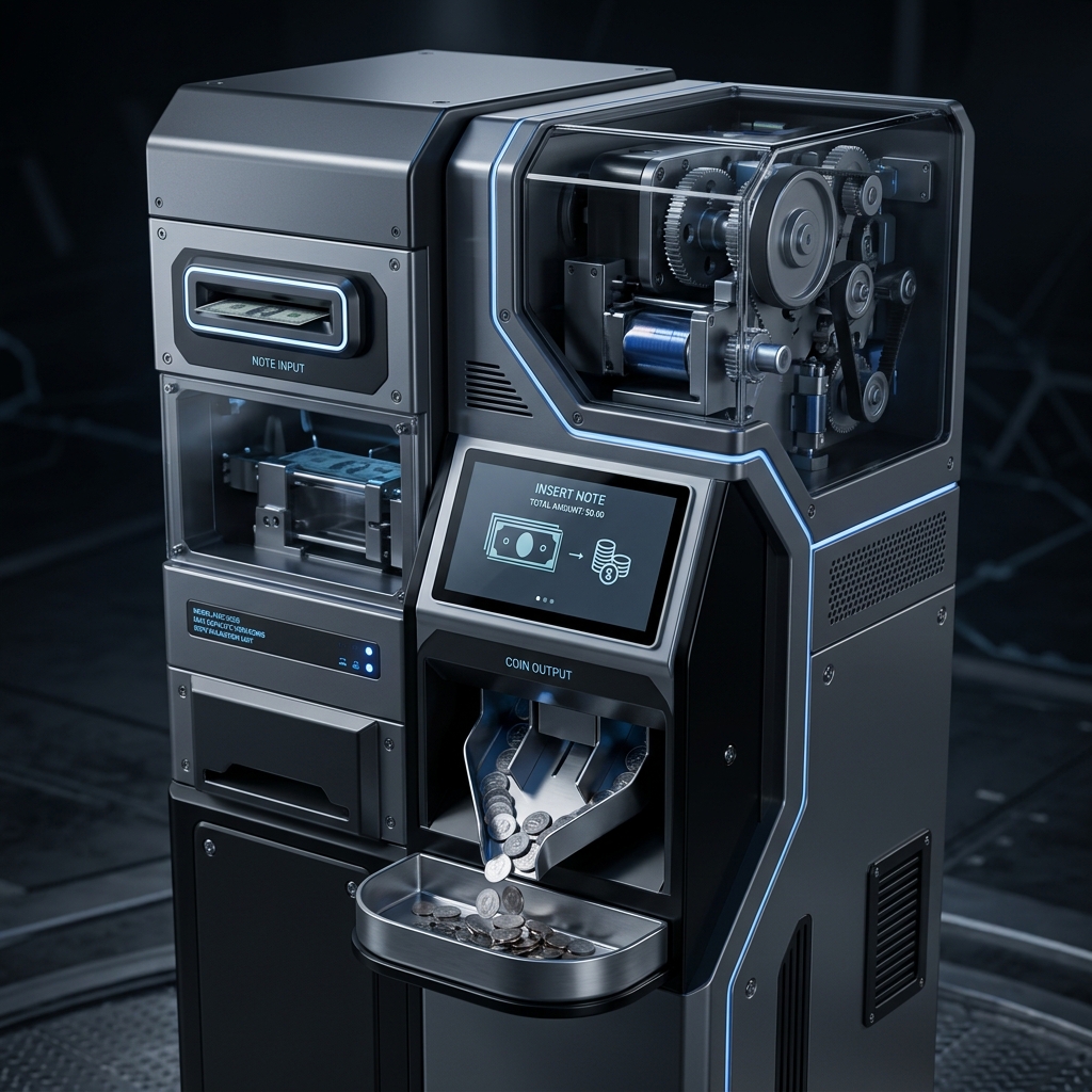 Note-to-Coin Exchanger 3D Render